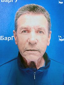 Portrait of Evgeny Vladimirovich Churilov, physical education teacher and football coach, Baranovichi.